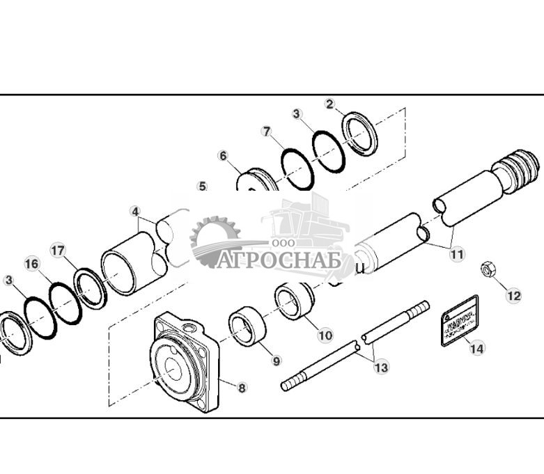 Wing Fold Hydraulic Cylinder, 5